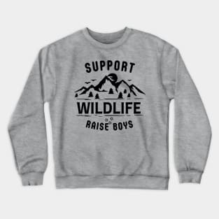 Support Wildlife Raise Boys Crewneck Sweatshirt